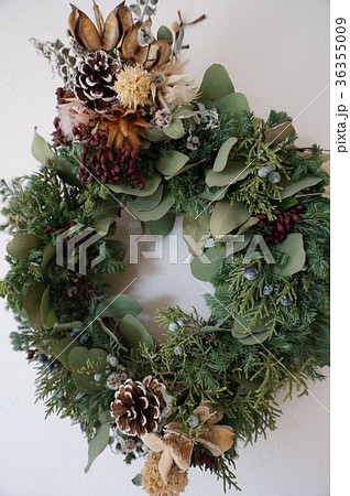 クリスマスリース 縦 クリスマスリース 縦 36355009