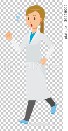 白色的一位女性醫生跑 36356003