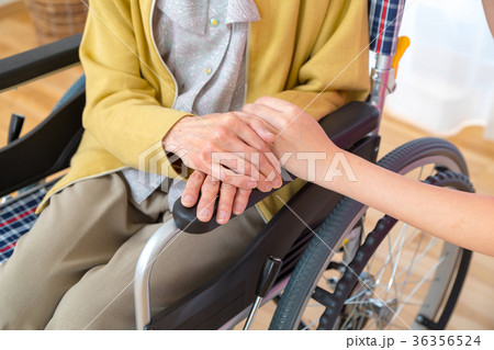 介護イメージ　お話を聞く　若い介護士と高齢者　老人 36356524