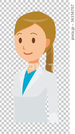 白衣を着た女性医師が斜めを向いている 36356707