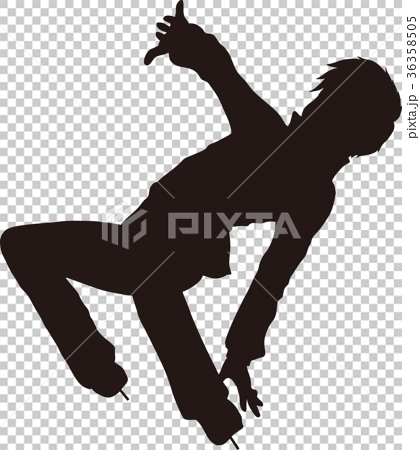 シルエット フィギュアスケート 男子 クリムキンイーグル ポーズのイラスト素材 36358505 Pixta