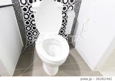 Toilet bowl in bathroom 36362482