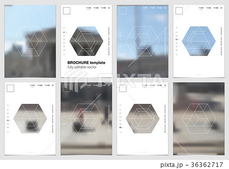 A4 brochure cover design with geometric shapes and 36362717