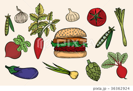 Set With Hamburger. 36362924