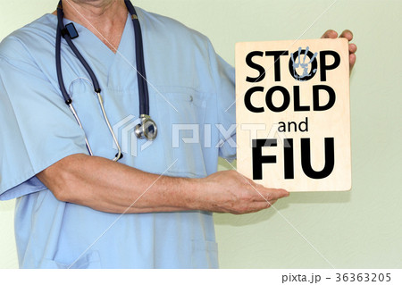 flu and cold stop concept. photo 36363205
