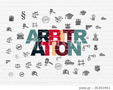 Law concept: Arbitration on wall background 36363961