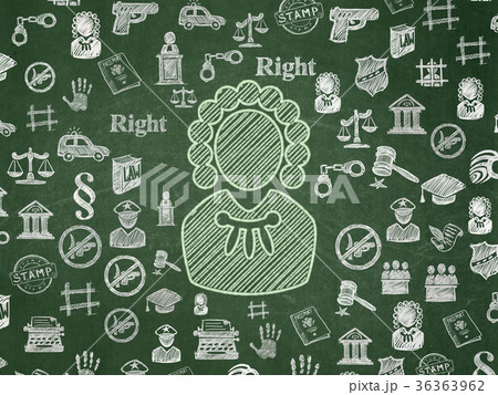 Law concept: Judge on School board background 36363962
