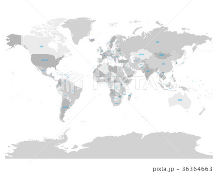 Political map of World with country names and 36364663