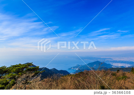 雲仙　絹笠山からの眺め　千々石を望む 36366108