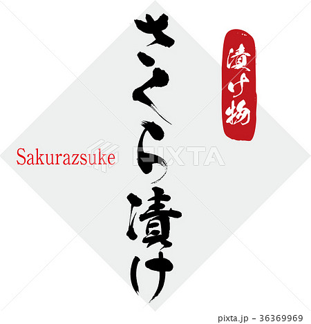 さくら漬け・漬け物（筆文字・手書き） 36369969