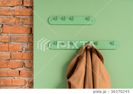 Metal green hangers with jacket Metal green hangers with jacket 36370245