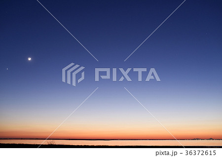 野付半島の夕焼け（北海道） 36372615