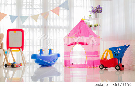 Interior of colorful playing room for kids Interior of colorful playing room for kids 36373150
