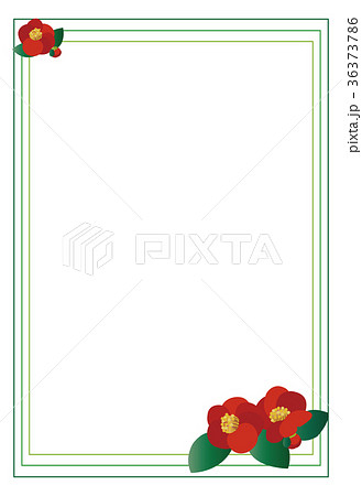 赤椿 縦 罫線のイラスト素材 36373786 Pixta