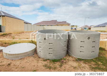 Two concrete soakwells 36373807