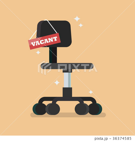 Office chair with vacant sign Office chair with vacant sign 36374585