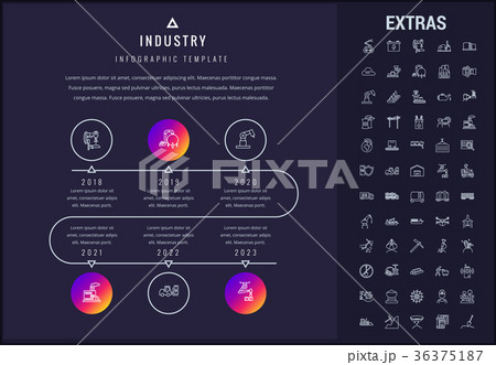Industry infographic template, elements and icons. 36375187