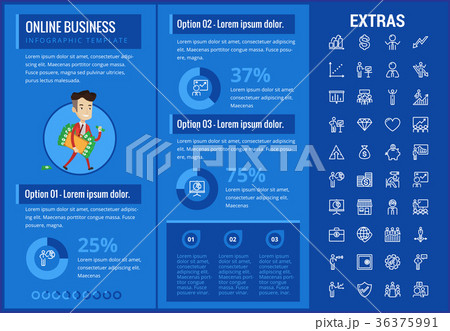 Online business infographic template and elements. 36375991