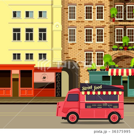 bus with street food bus with street food 36375995