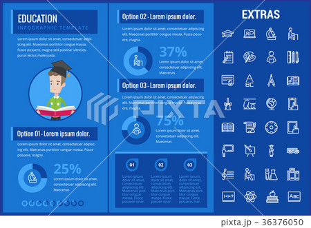 Education infographic template, elements and icons 36376050