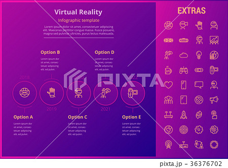 Virtual reality infographic template and elements. 36376702