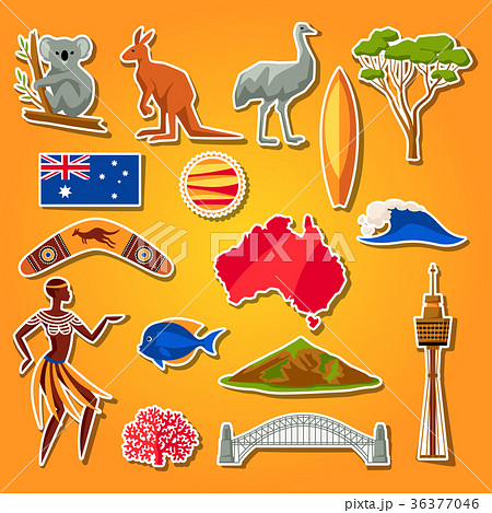 Australia icons set. Australian traditional 36377046
