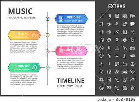 Music infographic template, elements and icons. Music infographic template, elements and icons. 36378198