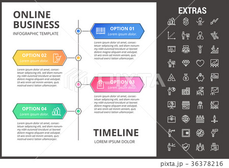 Online business infographic template and elements. Online business infographic template and elements. 36378216