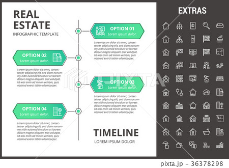 Real estate infographic template, elements, icons. Real estate infographic template, elements, icons. 36378298