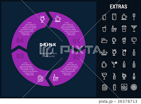 Drink infographic template, elements and icons. Drink infographic template, elements and icons. 36378713