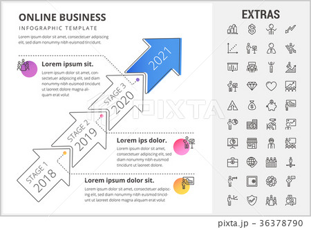 Online business infographic template and elements. 36378790
