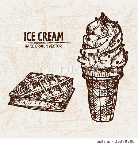Digital vector detailed line art ornamented ice 36379586