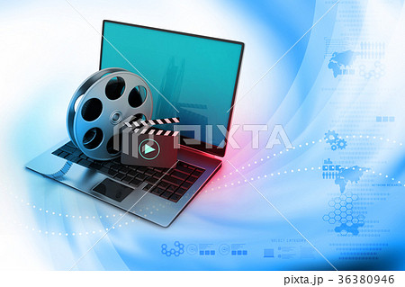 Laptop with reel Laptop with reel 36380946