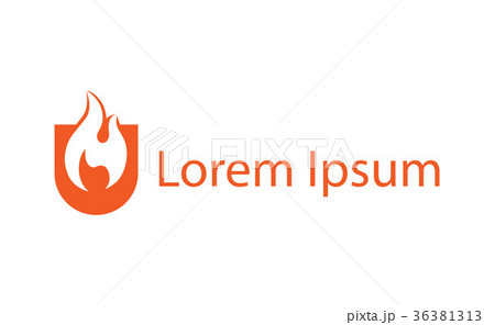 Abstract icon representing fire and water Abstract icon representing fire and water 36381313