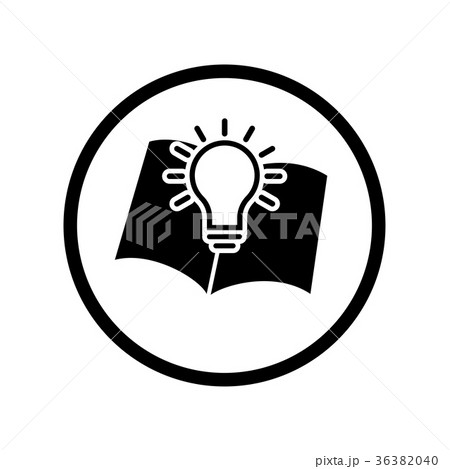 Vector of Book Symbol and Light Bulb Icon 36382040