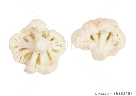 Piece of cauliflower isolated on white background 36383487