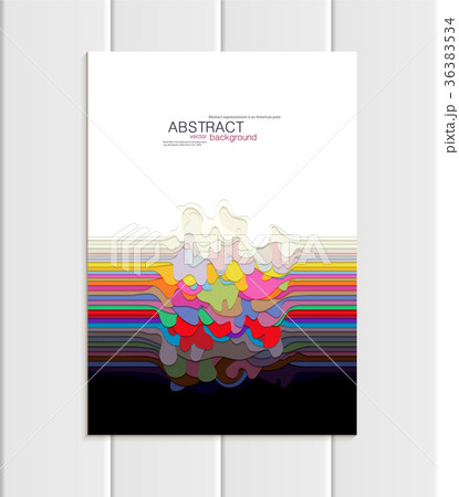 Vector brochure A5 or A4 format abstract uneven 36383534