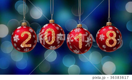 hanging 2018 number glitter Christmas balls on hanging 2018 number glitter Christmas balls on 36383617