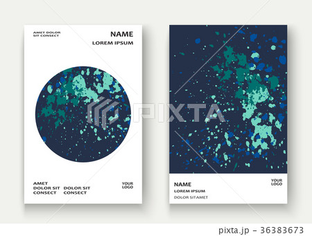 Neon explosion paint splatter artistic cover frame 36383673