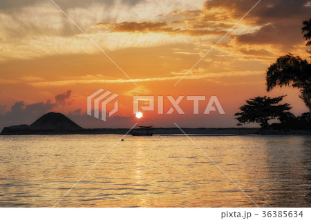 sea view scenery over stunning sunrise background sea view scenery over stunning sunrise background 36385634