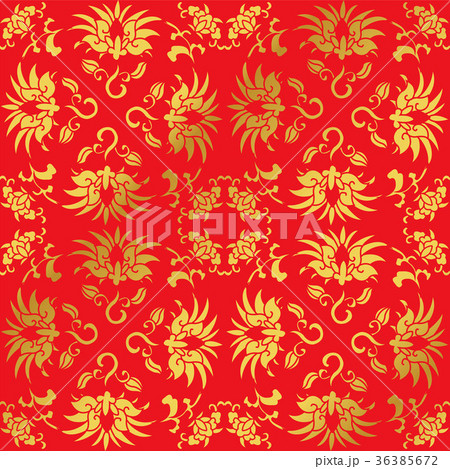 Seamless Golden Red Traditional Chinese Background Seamless Golden Red Traditional Chinese Background 36385672