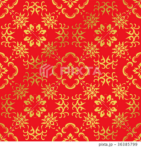 Seamless Golden Red Traditional Chinese Background Seamless Golden Red Traditional Chinese Background 36385799