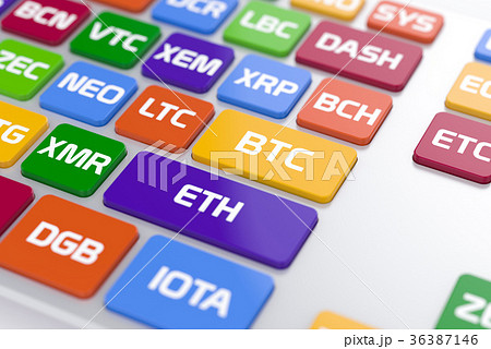 Computer cryptocurrency keyboard 36387146