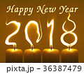 2018 Happy new year greetings card 36387479
