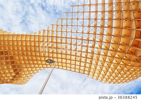 Metropol Parasol is a wooden structure 36388245