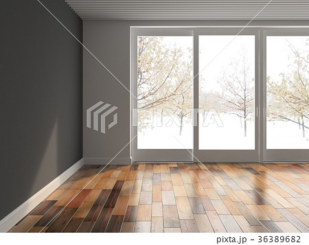 Interior empty room 3D rendering 36389682