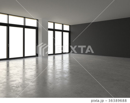 Interior empty room 3D rendering 36389688