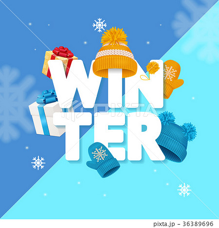 Winter Holidays Greeting Card Concept. Vector 36389696
