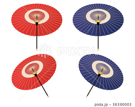 和傘のイラストセットのイラスト素材