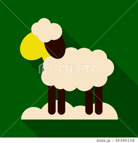 Flat icon with shadow Lamb farm animal Flat icon with shadow Lamb farm animal 36390158